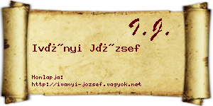 Iványi József névjegykártya