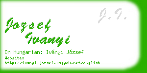 jozsef ivanyi business card